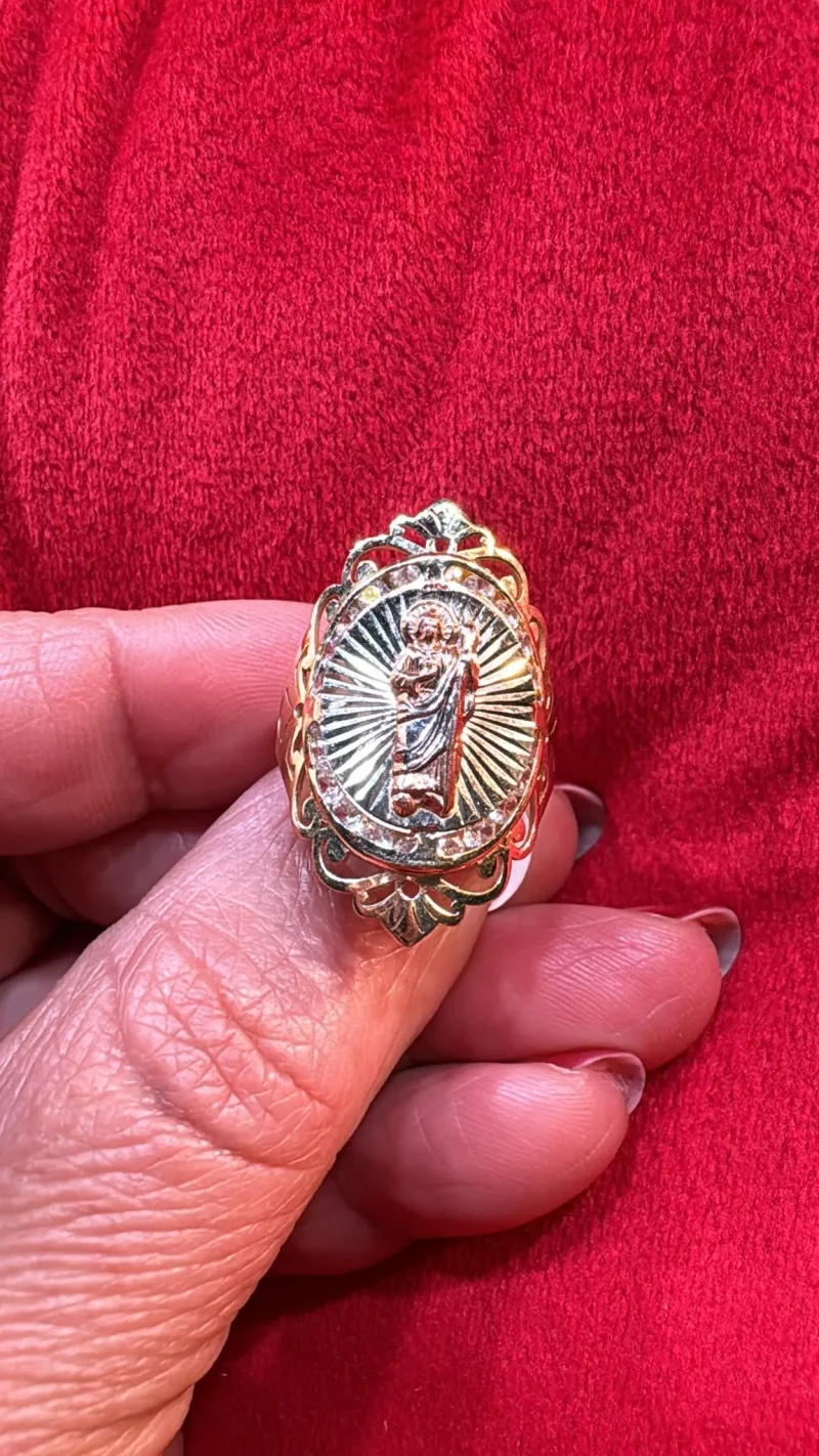 Anillo Diseño San judas 14K