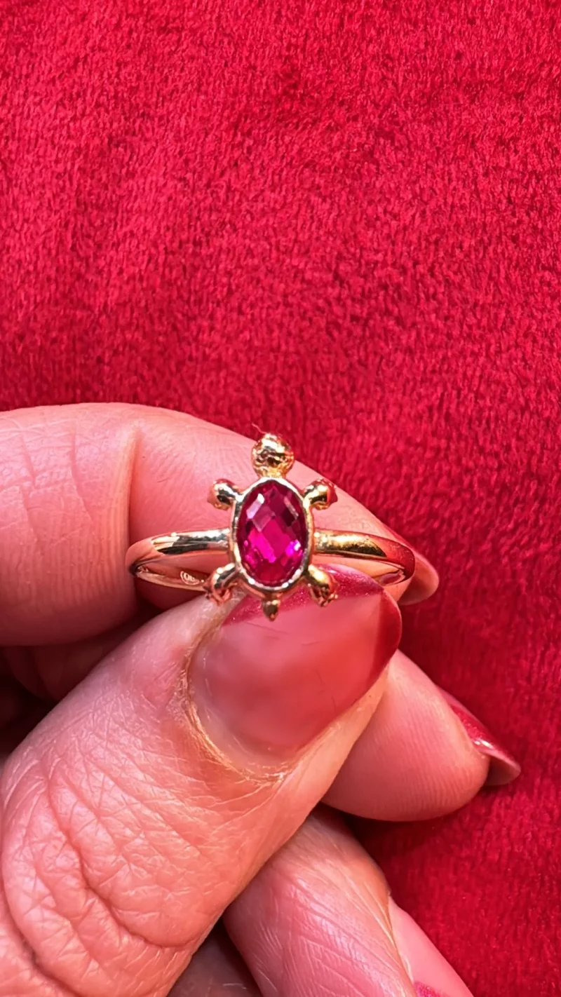 Anillo Diseño Tortuga 14K