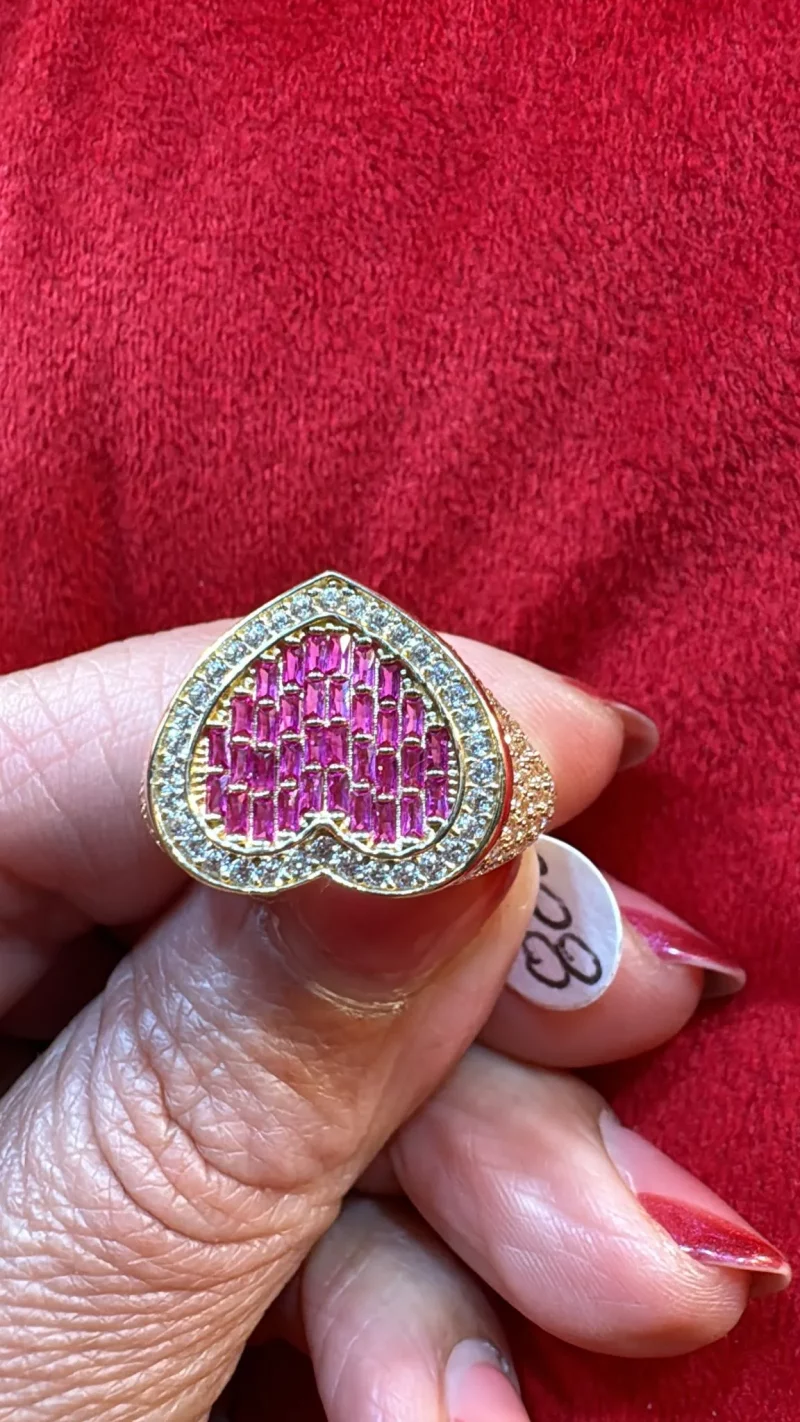 Anillo Diseño Corazón 14K