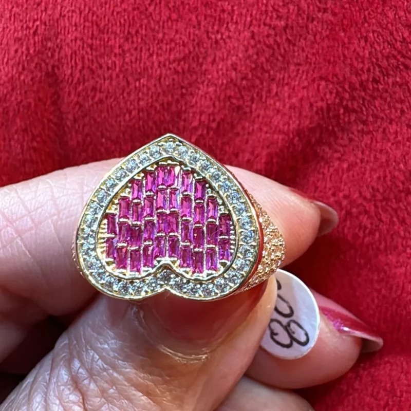 Anillo Diseño Corazón 14K