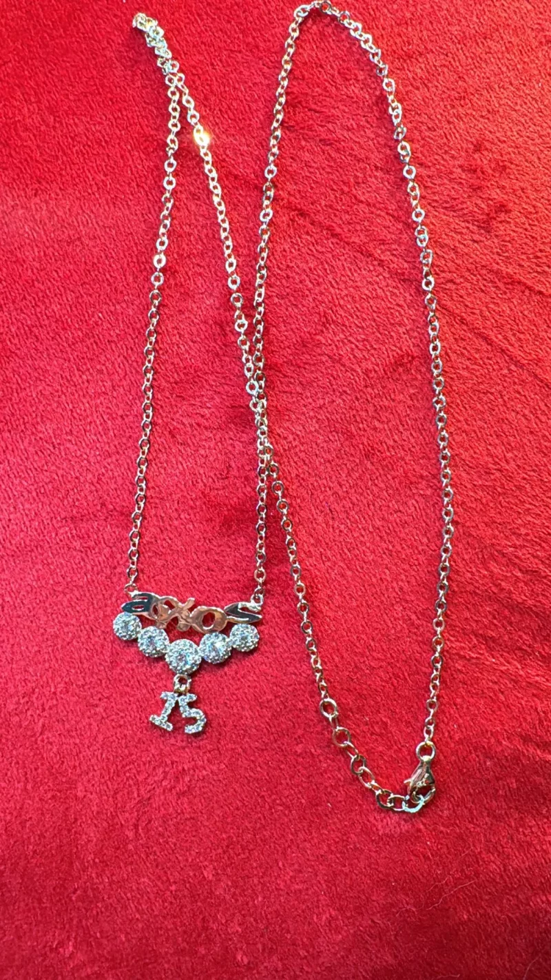 Cadena de 15 años Circonia Blanca 14K
