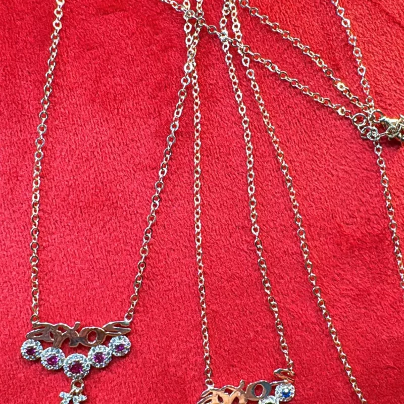 Gargantilla de 15 años Circonia Azul 14K