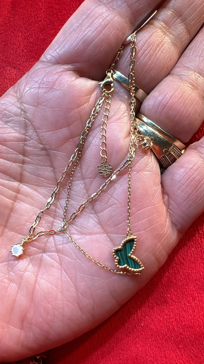 Pulsera de Mariposa Talla 7 / 14K
