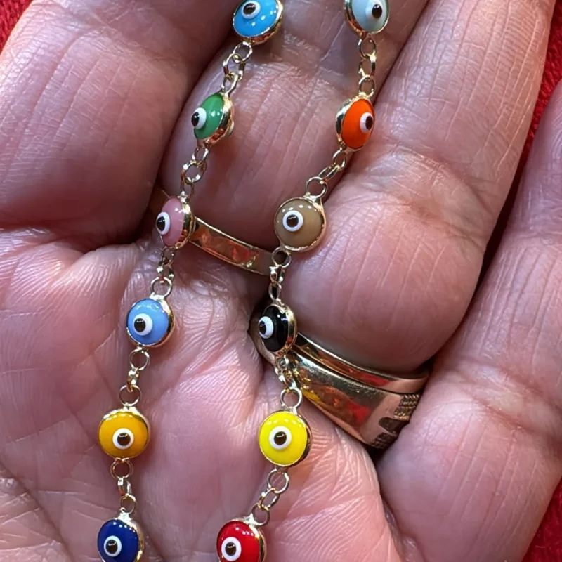 Pulsera de Ojitos Talla 7 / 14K
