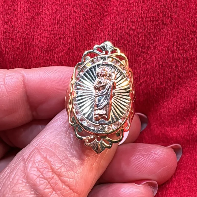Anillo Diseño San judas 14K